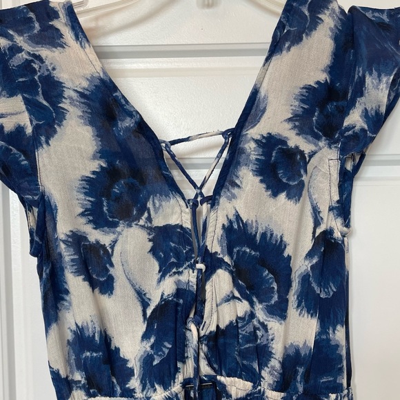 Billabong Woman’s Blue/off white Floral Maxi Dress Size:Small summer/beach - Picture 9 of 14